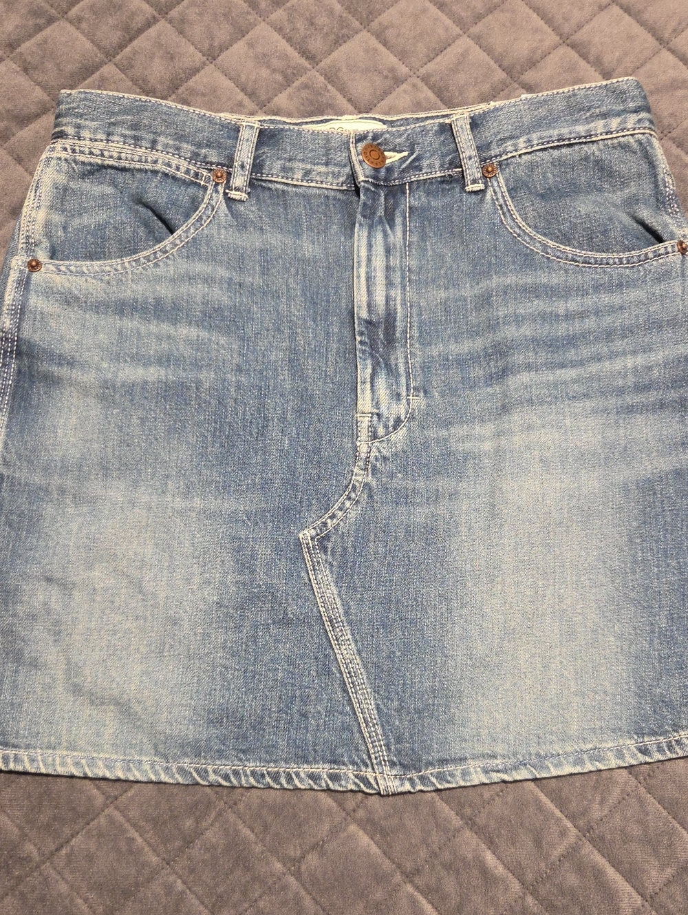 BCBGeneration Light Blue Denim A-Line Mini Skirt Size 27
